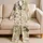 Storybook Kittens With Soft Botanical Motifs For Cozy Home Evenings For Women And Girls Satin Pajamas Set - 5