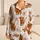 Highland Cow Floral Cozy Nights Gift for Women, Warm Rustic Home Relaxation At Home Satin Pajamas Set - 1