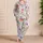Pastoral Floral Blooms For Cozy Home Evenings, Giftable For Women Year Round Spring Satin Pajamas Set - 4