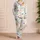 Pastel Wildflower Watercolor Blooms For Cozy Bedtime And Relaxed Home Evenings For Women Satin Pajamas Set - 4