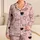 Pink Heart Sleep Motif for Cozy Nights, Sleepover Gifts, and Girly Style for Women Satin Pajamas Set - 1