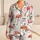 Flamingo Resort For Summer Nights, Soft Tropical Relaxed Style For Women At Home Satin Pajamas Set - 1