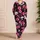 Retro Gothic Skull Floral Lounge Set for Cozy Nights, Women and Teens at Home Daily Satin Pajamas Set - 4