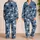 Dusty Slate Blue Heart Doodle Nightwear For Cozy Evenings, Lounge Style For Women Satin Pajamas Set - 2