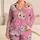 Cute Pastel Cat Faces on Warm Pink Background for Cozy Cat Lovers and Gift Giving Satin Pajamas Set - 1