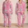 Cute Pastel Cat Faces on Warm Pink Background for Cozy Cat Lovers and Gift Giving Satin Pajamas Set - 2