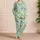 Cute Dinosaur Nursery Mint Green Loungewear For Cozy Gift Giving Women And Teens Satin Pajamas Set - 4