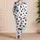 Women's Black Dog Paw Motif Cozy Home Gift for Relaxed Evenings and Dog Lovers Daily Satin Pajamas Set - 4