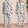 Women's Black Dog Paw Motif Cozy Home Gift for Relaxed Evenings and Dog Lovers Daily Satin Pajamas Set - 2