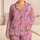 Retro Flamingo Spring And Summer Cozy Nights Gift For Women And Teens Wardrobe Style Satin Pajamas Set - 1
