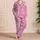 Retro Flamingo Spring And Summer Cozy Nights Gift For Women And Teens Wardrobe Style Satin Pajamas Set - 4