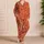 Terracotta Butterfly Nighttime Style For Spring Sleepovers And Cozy Gifting Satin Pajamas Set - 4