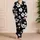 Black White Daisy Lounge Look For Cozy Home Nights And Relaxed Weekends For Women Satin Pajamas Set - 4