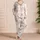 Sweet Teddy Bear Heart Bow Motifs for Cozy Bedtime and Lounge Time for Women Gift Satin Pajamas Set - 4