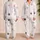Blush Plaid Star Campus Layers for Cozy College Nights In, Women and Teens At Home Satin Pajamas Set - 2