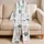 Playful Paw Motif for Cozy Nights and Gift Giving for Dog Lovers and Pet Fans At Home Satin Pajamas Set - 5