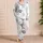 Playful Paw Motif for Cozy Nights and Gift Giving for Dog Lovers and Pet Fans At Home Satin Pajamas Set - 4