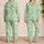 Soft Mint Green Daisy Bloom for Cozy Evenings, Summer Lounging, Women Who Love Floral Satin Pajamas Set - 2