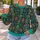 Teal Feathered Sun Motif For Bold Festival Style And Everyday Bohemian Wear All-over Print Knitted Sweater - 5