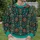 Teal Feathered Sun Motif For Bold Festival Style And Everyday Bohemian Wear All-over Print Knitted Sweater - 6