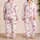 Soft Pink Bow Motifs For Cozy Nights And Giftable Lounge Style For Women At Home Use Satin Pajamas Set - 2