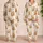 Cute Baby Monkey Hugging Teddy Bear Cozy Home Lounge Gift for Women and Teens Style Satin Pajamas Set - 2