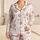 Pink Cherry and Gold Bow Accents for Summer Lounging and Relaxed Nights at Home for Women Satin Pajamas Set - 1