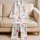 Pink Cherry and Gold Bow Accents for Summer Lounging and Relaxed Nights at Home for Women Satin Pajamas Set - 5