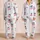 Soft Blue Stripe Cherry Bow Sleep Style for Summer Nights and Gift Giving for Women Satin Pajamas Set - 2