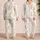 Cozy Teddy Bears With Blue Bows For Relaxed Bedtime Gifts, Giftable For Women And Teens Satin Pajamas Set - 2