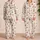 Cherry Sprig Ivory Night Set For Cozy Lounge Days And Gift Giving For Women At Home Satin Pajamas Set - 2