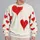 Bold Red Dripping Hearts for Casual Campus Style and Everyday Wear for Men and Students All-over Print Knitted Sweater - 2