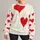 Bold Red Dripping Hearts for Casual Campus Style and Everyday Wear for Men and Students All-over Print Knitted Sweater - 1