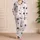 Ivory Blush Plaid Star Motif For Cozy Nights And Giftable Weekend Unwind For Women Satin Pajamas Set - 4