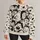 Monochrome Cartoon Faces for Casual Outings and Everyday Wear All-over Print Knitted Sweater - 1