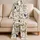 Butterfly Motif Ivory Cream Cozy Cottagecore Gift For Her Relaxing Mornings At Home Satin Pajamas Set - 5