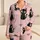 Black Cat Blush Pink Cozy Lounge Set for Cat Lovers and Sweet Nights at Home Daily Satin Pajamas Set - 1