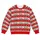 Red Evergreen Reindeer Snowflake Holiday Motifs for Christmas Gatherings All-over Print Knitted Sweater - 4