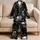 Gothic Skull Roses Black Sleepwear for Alternative Nighttime Lounge Style Unisex Satin Pajamas Set - 5
