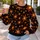Glowing Orange Snowflakes for Festive Winter Nights and Holiday Gatherings All-over Print Knitted Sweater - 5