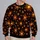 Glowing Orange Snowflakes for Festive Winter Nights and Holiday Gatherings All-over Print Knitted Sweater - 2