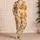 Women's Capybara Citrus Sleep Shirt for Cozy Nights, Gift for Animal Lovers at Home Satin Pajamas Set - 4