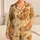 Women's Capybara Citrus Sleep Shirt for Cozy Nights, Gift for Animal Lovers at Home Satin Pajamas Set - 1