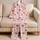 Blush Pink Heart Stripe Sleepwear Set for Cozy Nights and Sweet Lounging Moments Satin Pajamas Set - 5