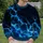 Electric Blue Lightning And Deep Ocean Currents For Bold Streetwear And Night Out Style All-over Print Knitted Sweater - 8