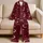 Burgundy Moon And Star Celestial Cozy Vintage Nights For Women Plus Size At Home Satin Pajamas Set - 5
