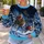 Santa Riding a Reindeer Beneath Starlit Snowy Pines for Christmas Celebrations All-over Print Knitted Sweater - 5