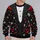 Red Bow Tie Snowflake Tuxedo Look for Holiday Parties and Festive Evening Celebrations All-over Print Knitted Sweater - 4