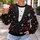 Red Bow Tie Snowflake Tuxedo Look for Holiday Parties and Festive Evening Celebrations All-over Print Knitted Sweater - 7