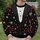 Red Bow Tie Snowflake Tuxedo Look for Holiday Parties and Festive Evening Celebrations All-over Print Knitted Sweater - 8